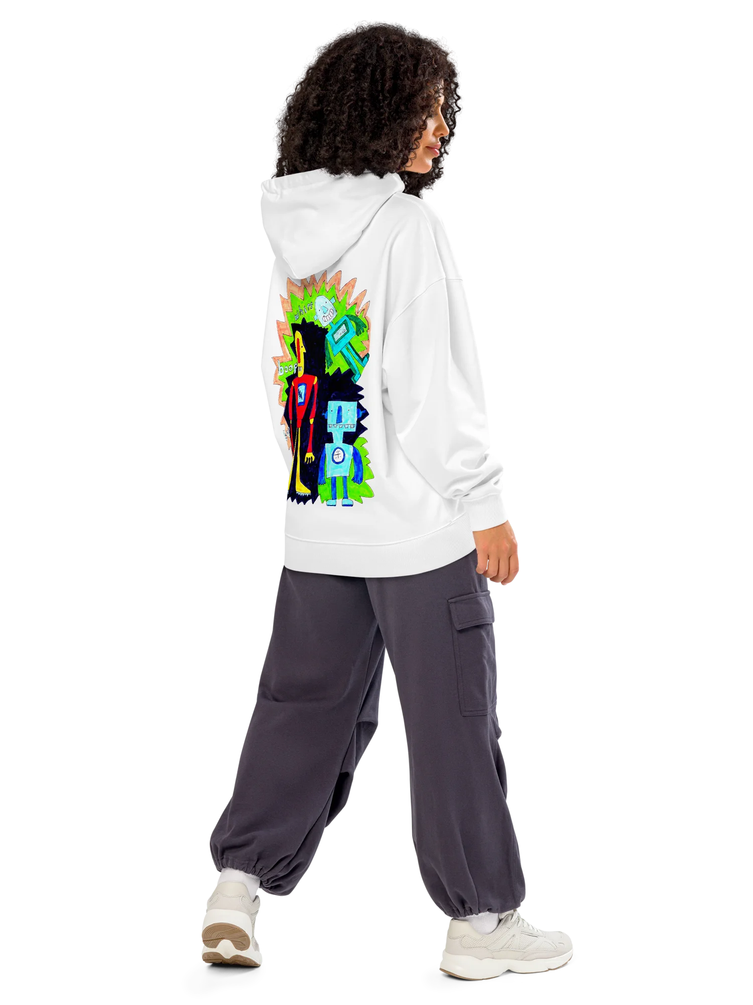 Whimsical Robot Trio Hoodie product image (4)