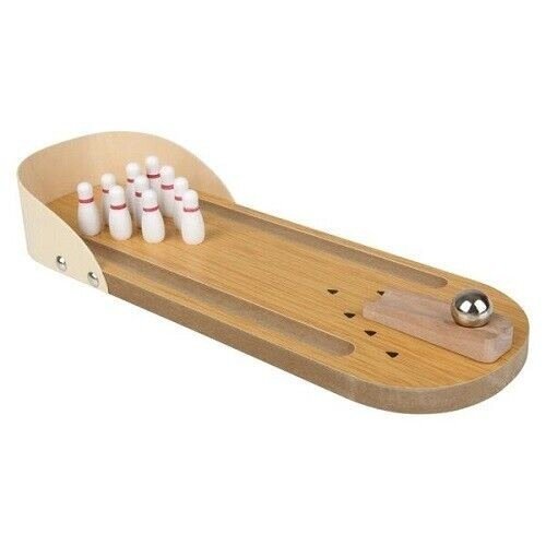 Premium Wooden Mini Desktop Bowling Game - Compact Tabletop Arcade Toy product image (1)