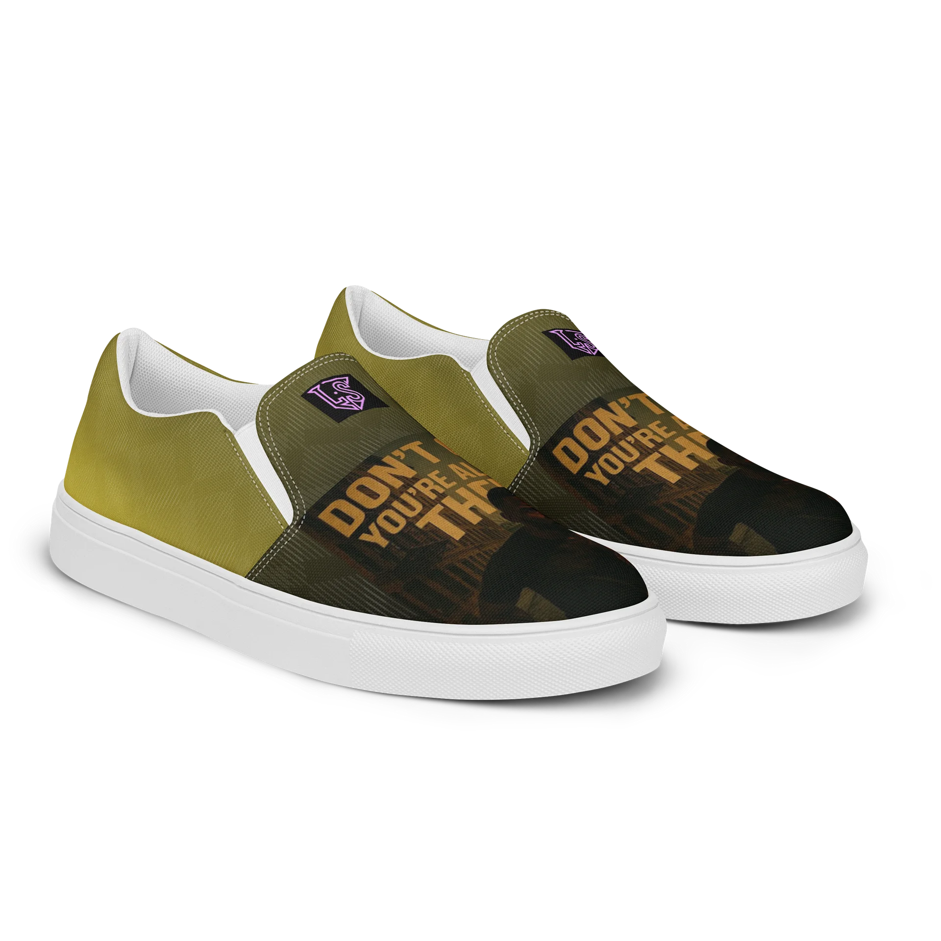 Don't Quit Slip On - Men (Brown and Gold) product image (2)