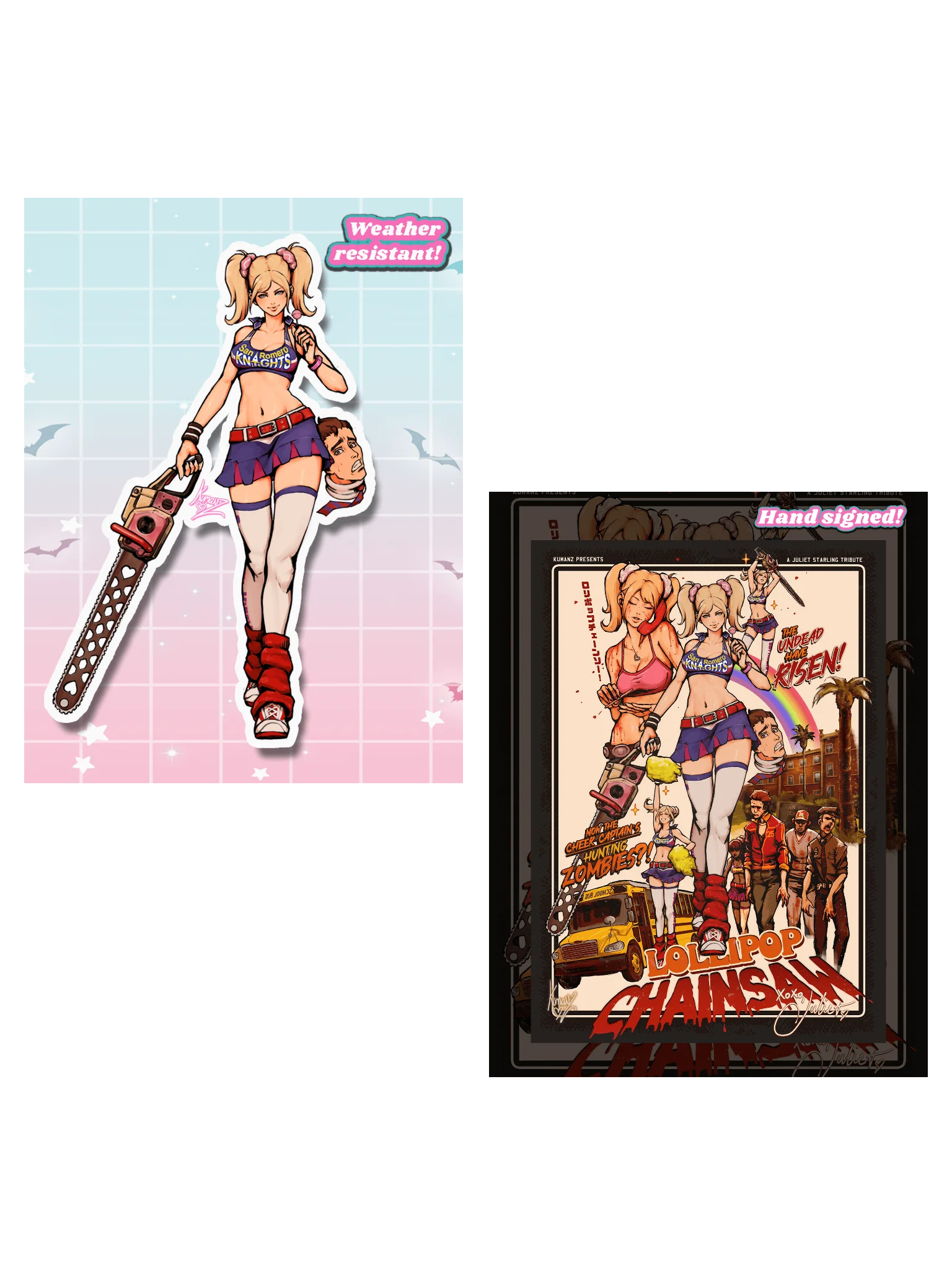 Zombie Hunter Juliet Signed Print + XL Sticker product image (1)