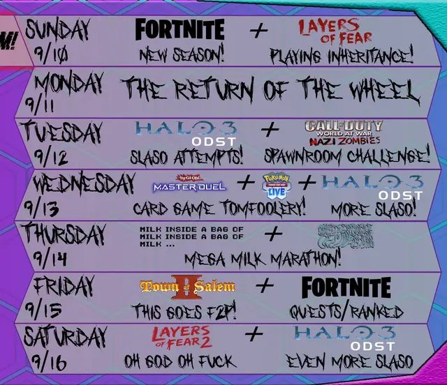 It’s been a while since you’ve all last seen me, but after fighting off a couple errors in my scripts, i’m ready to return! Streams done on twitch.tv/voidwalkercyanide Starting times could be up to an hour early or later!