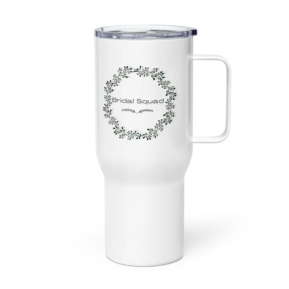 Bridal Squad 011 B&W Wreath Travel Mug product image (3)