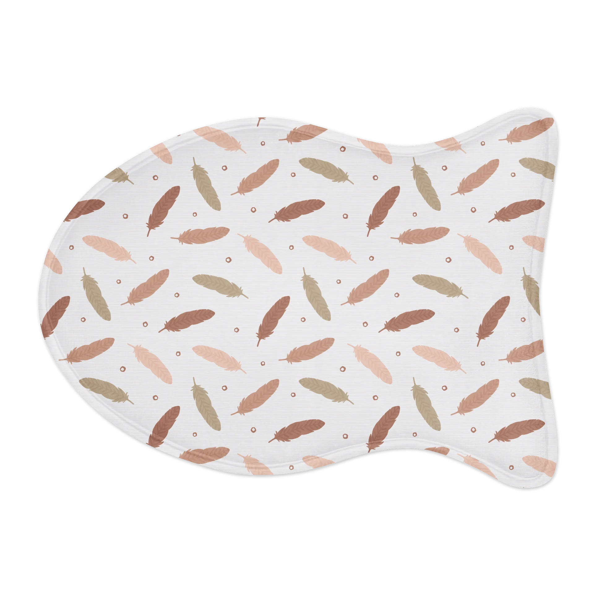 Mocha Mousse Feathers Pet Feeding Mat product image (2)