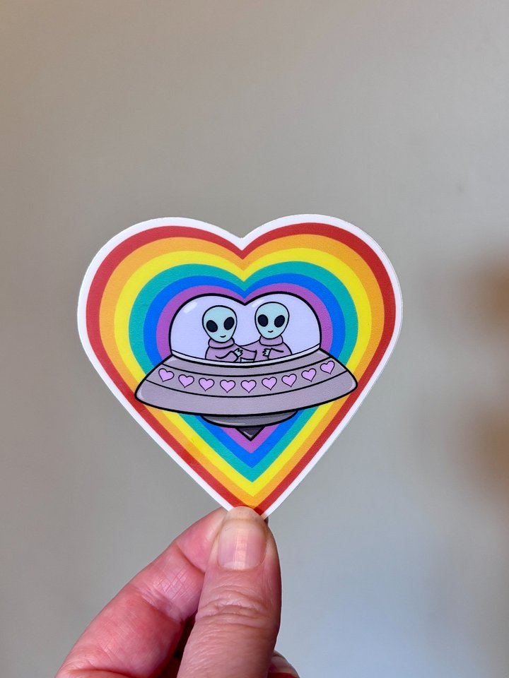 Alien Love Pride Sticker product image (2)