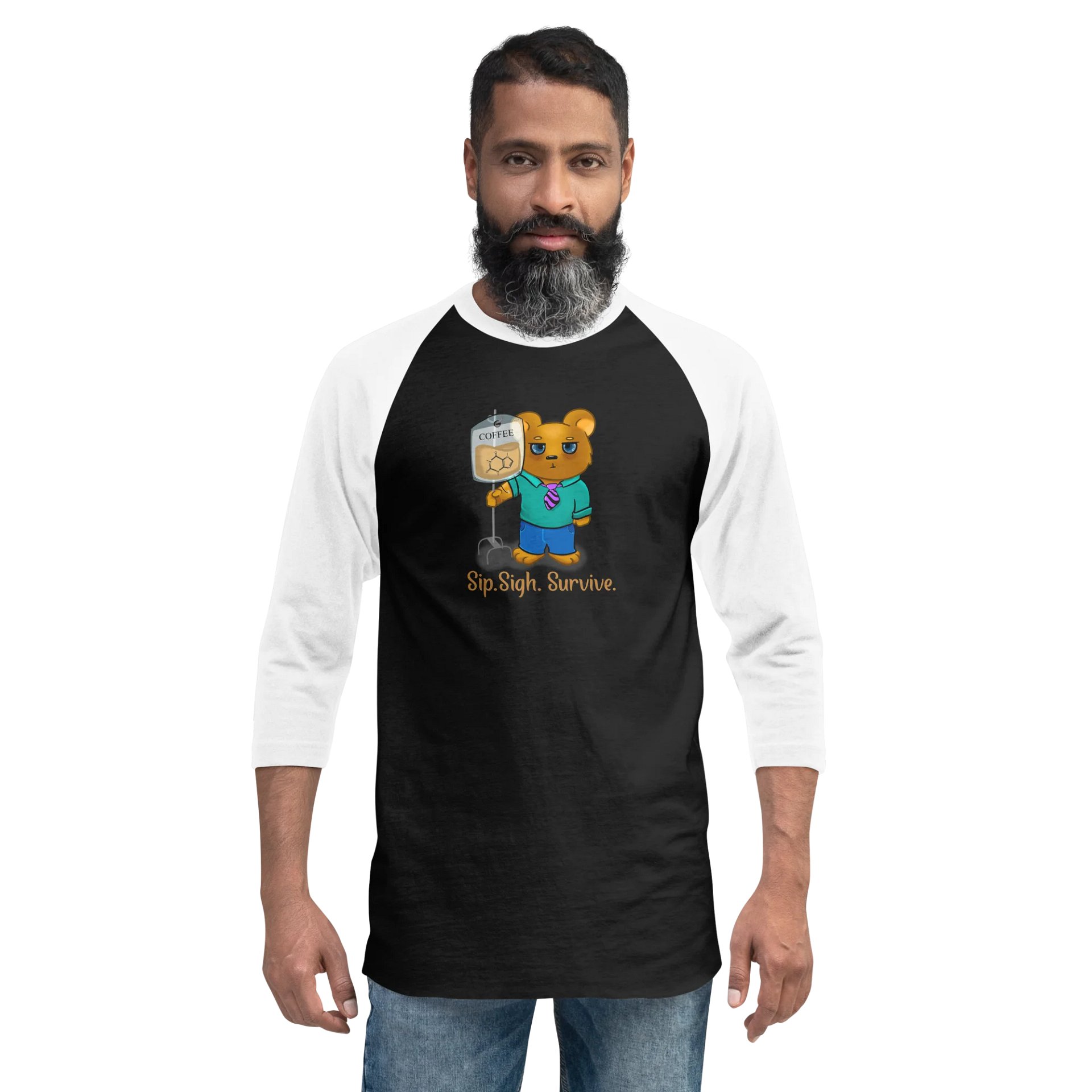 IV coffee - Raglan 1/4 length sleeve product image (12)
