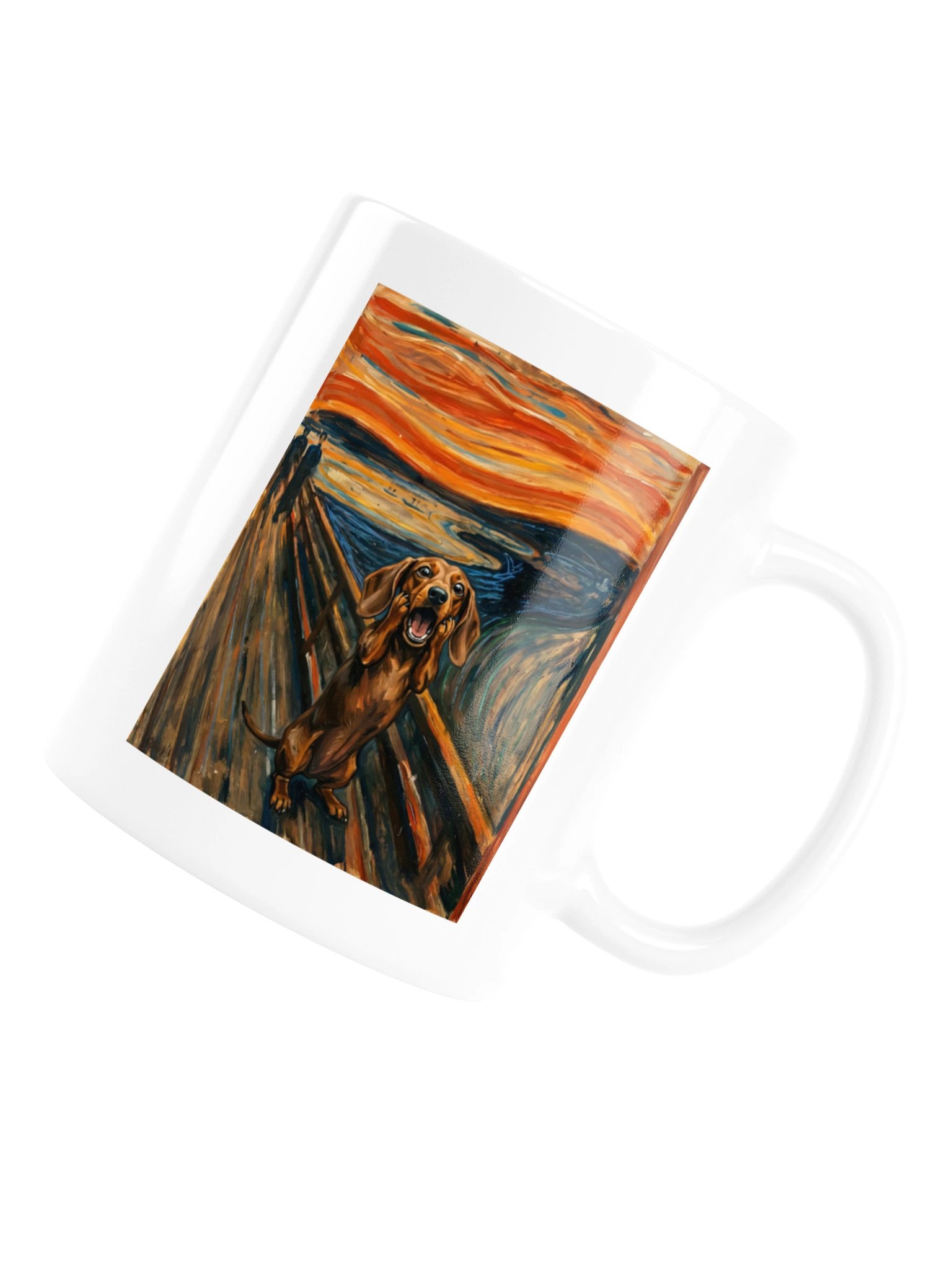 The Scream Dachshund Mug product image (6)