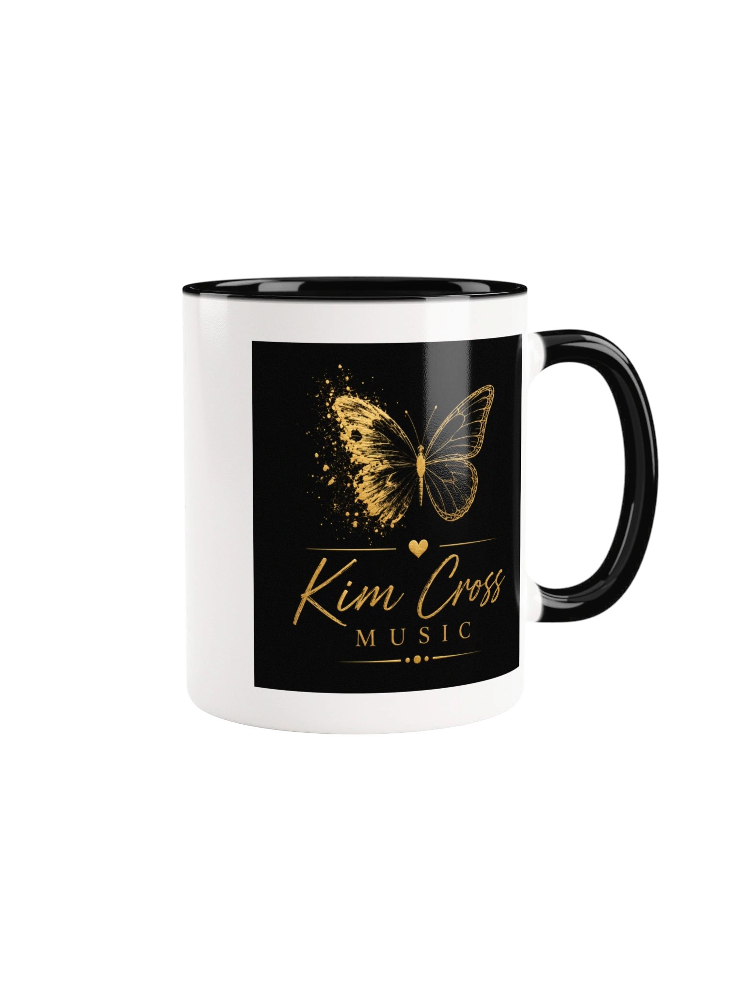 Kim Cross Butterfly Black and WhiteCoffee Mug product image (2)