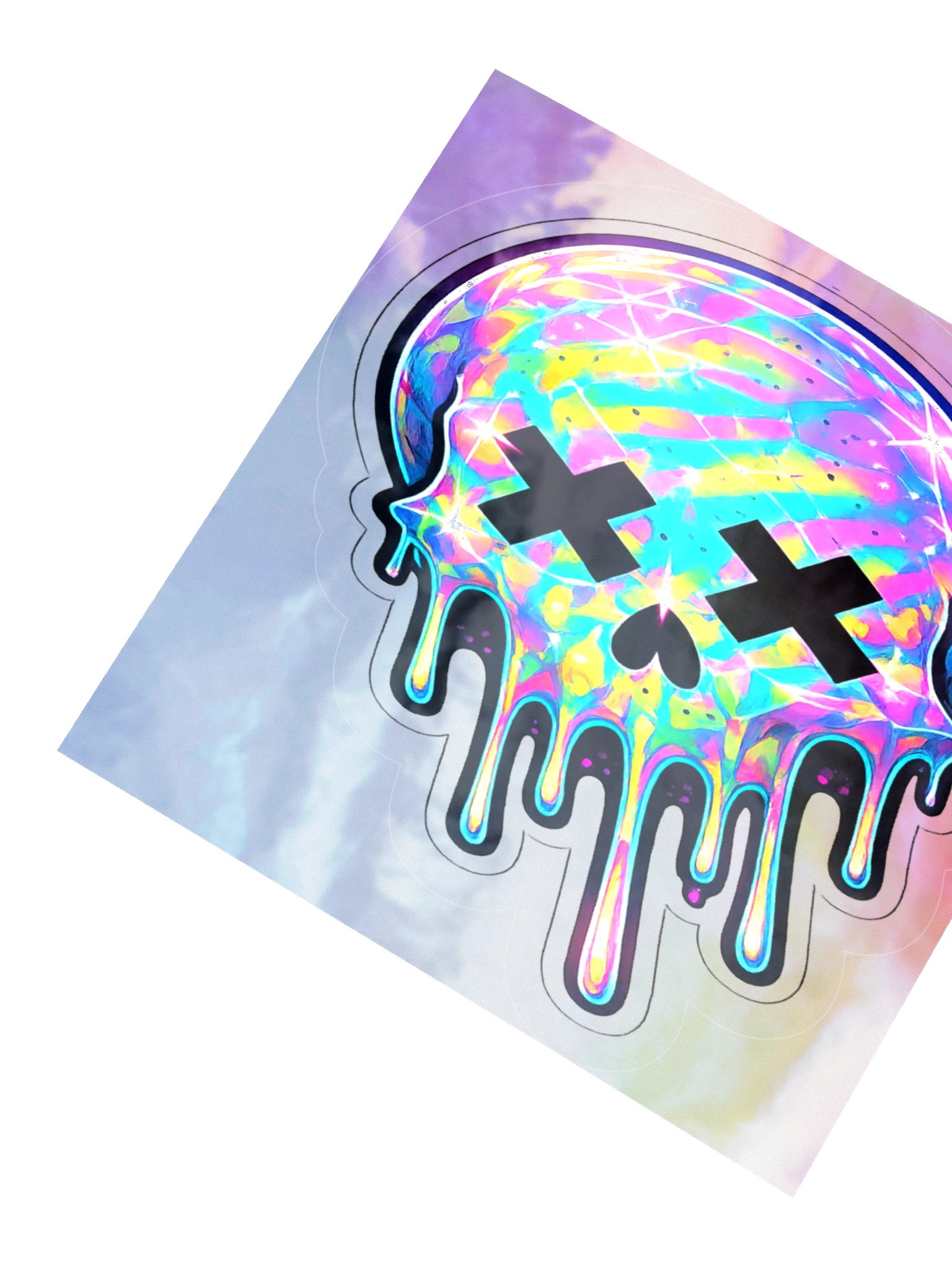 Neon Melt Skull Sticker – FM.01 - Fun Mode Collection product image (2)