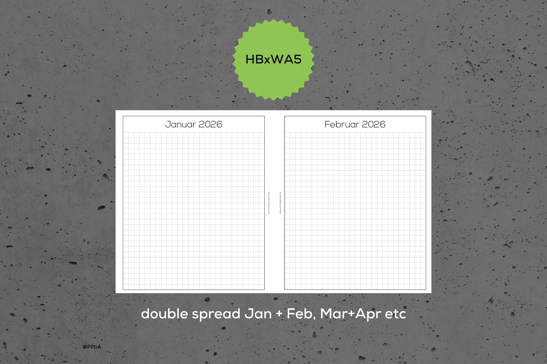 monthly note pages - HBxWA5 - 2026 (1.4) product image (4)