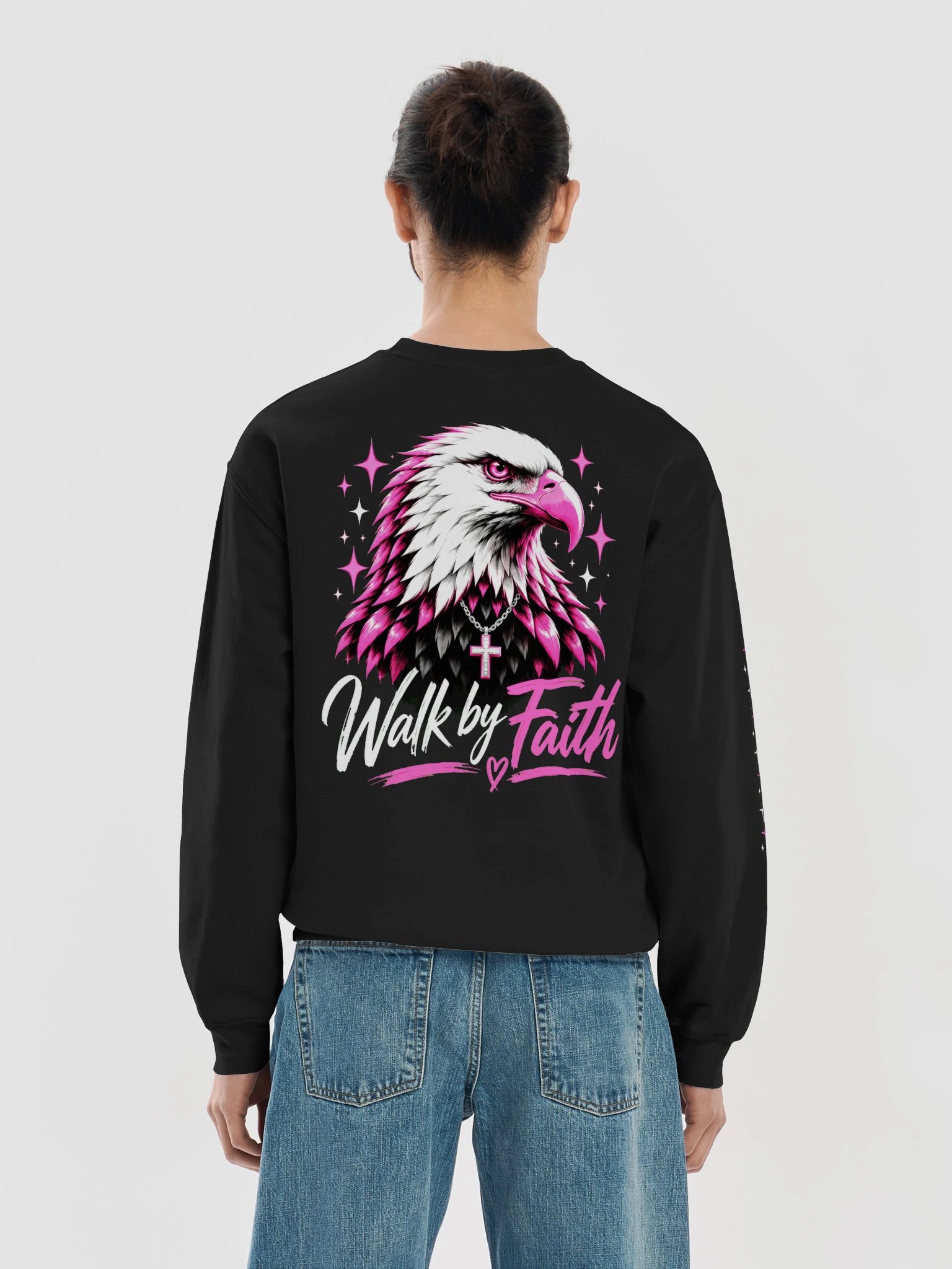 Walk by Faith Pink Eagle RBF Crewneck product image (6)
