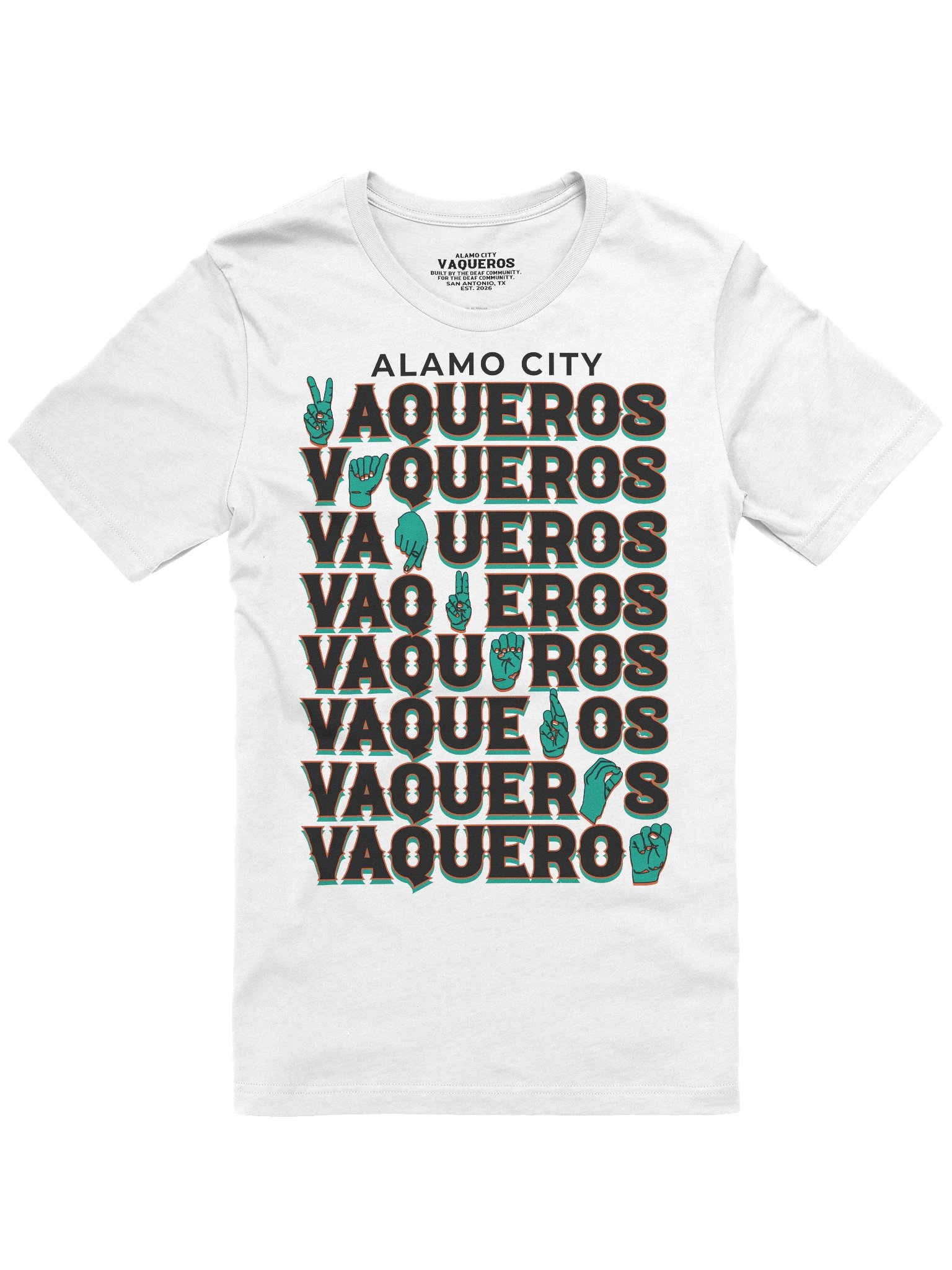 Alamo City Vaqueros White ASL Shirt product image (1)