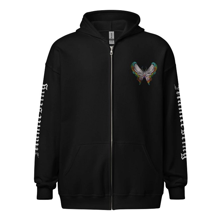 Manifesting a Plushie Zip Up Hoodie - Grunge Butterfly Edition product image (1)