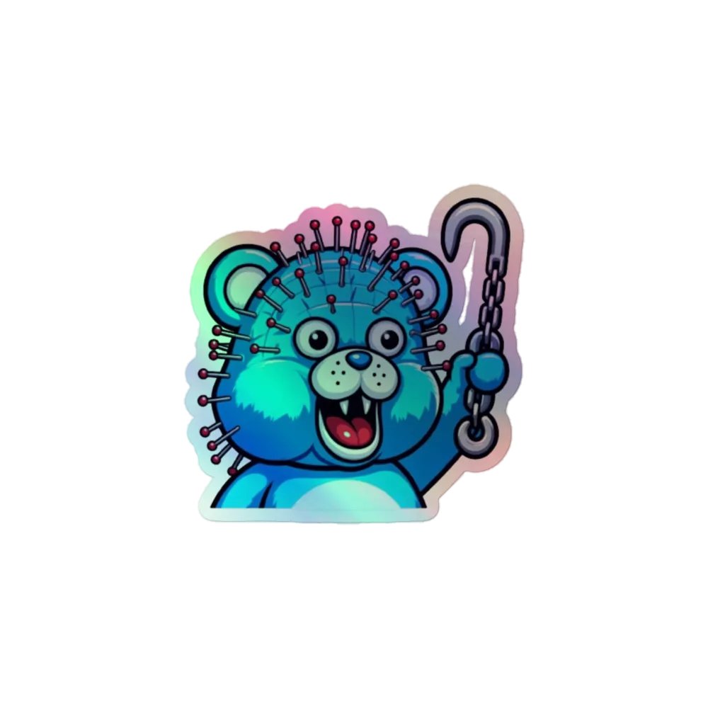 Spiky Bear Holographic Sticker Sheet product image (1)