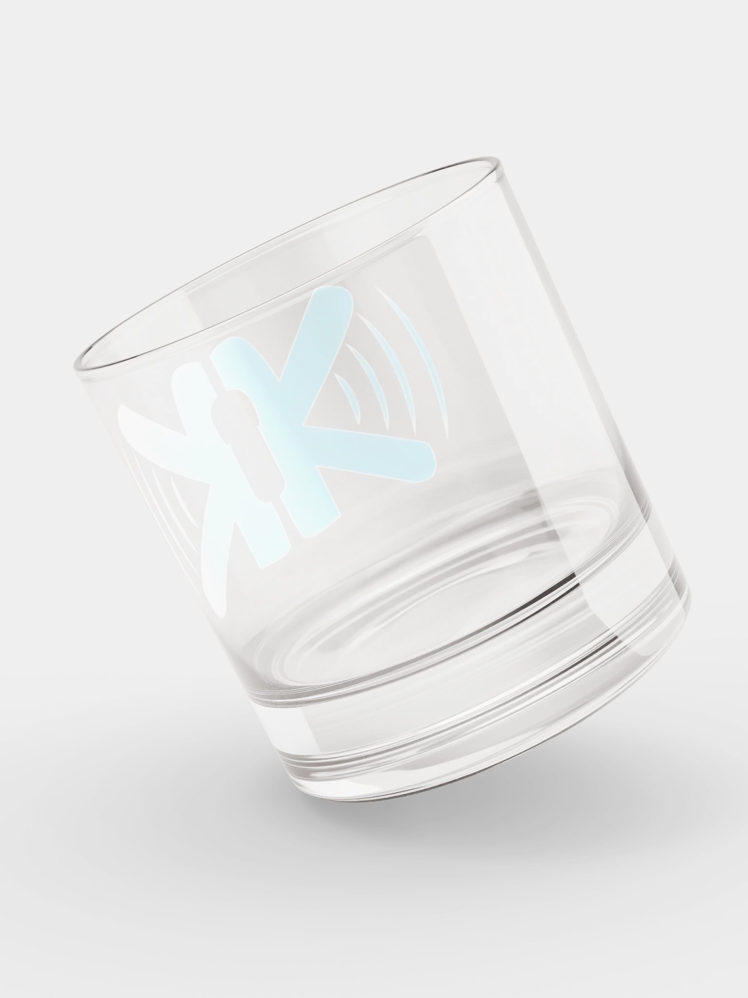 KIUK Rocks Glass — Cyan Logo product image (7)