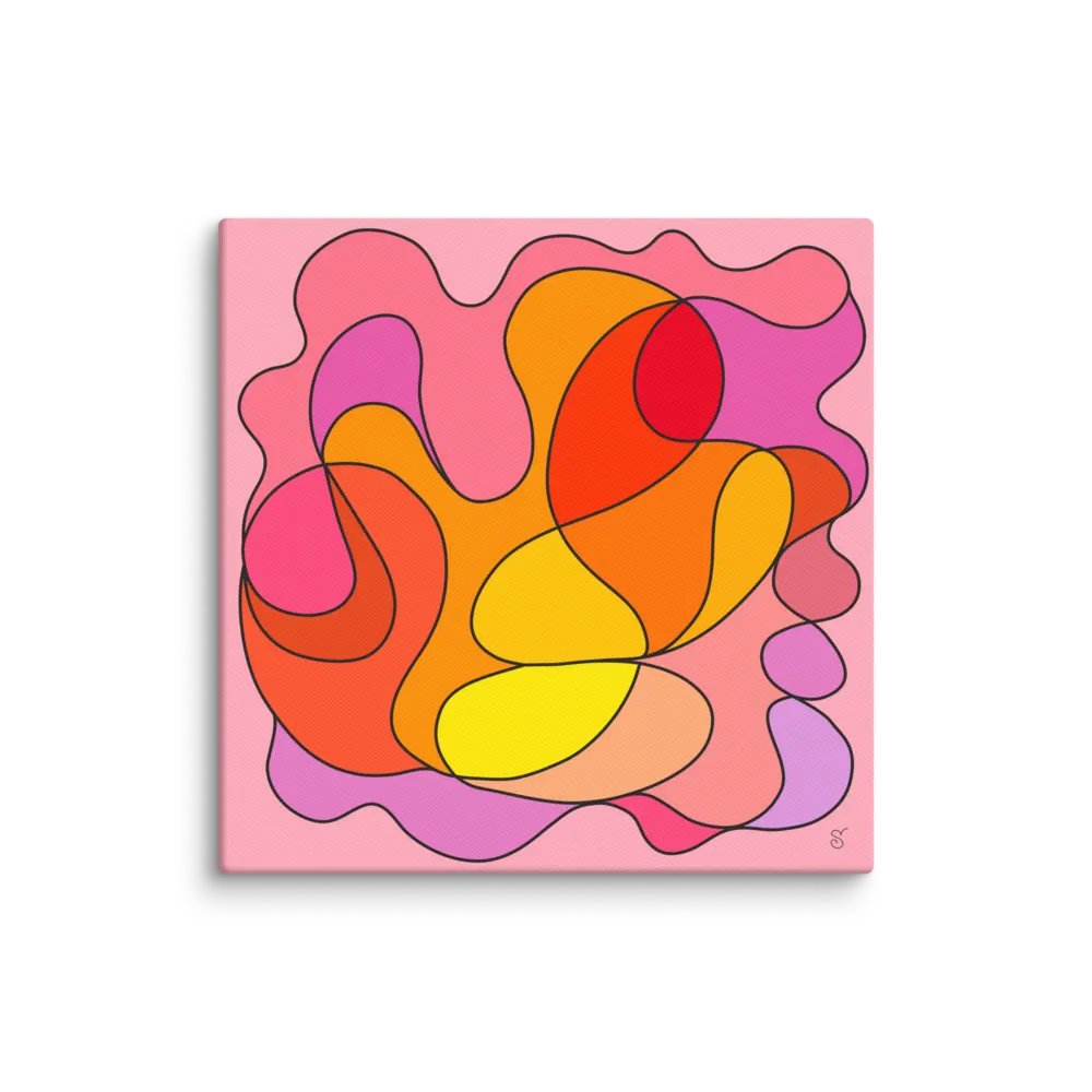 Vibrant Canvas Art: Abstract Color Explosion - Abstract Square No. 5 product image (1)