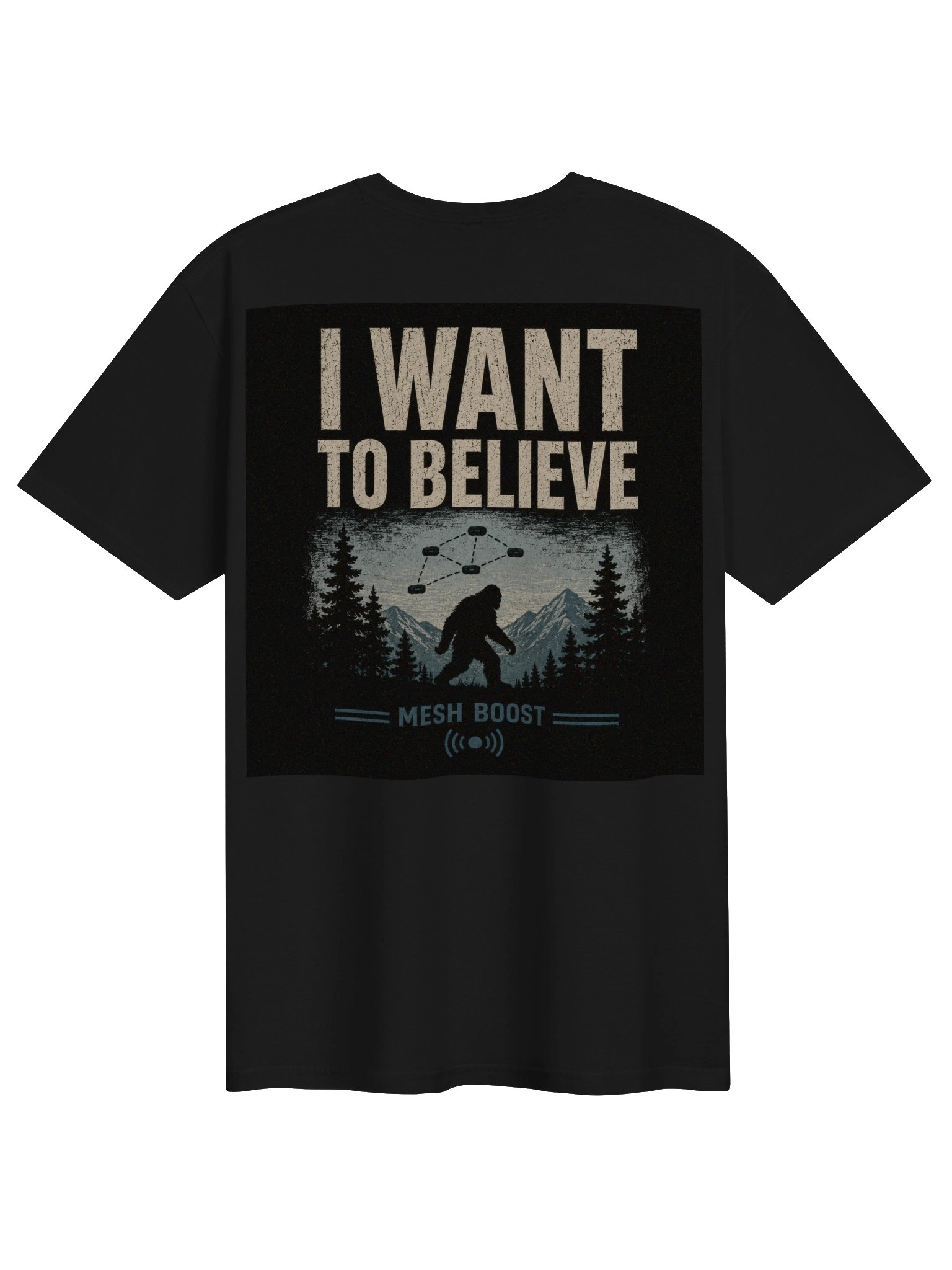 I Want to Believe – Mesh Boost Bigfoot Graphic T-Shirt product image (2)