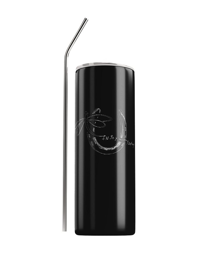 InJoy Travel Cup (20 oz Insulated Stainless Steel Tumbler with Straw, Matte Finish) product image (1)
