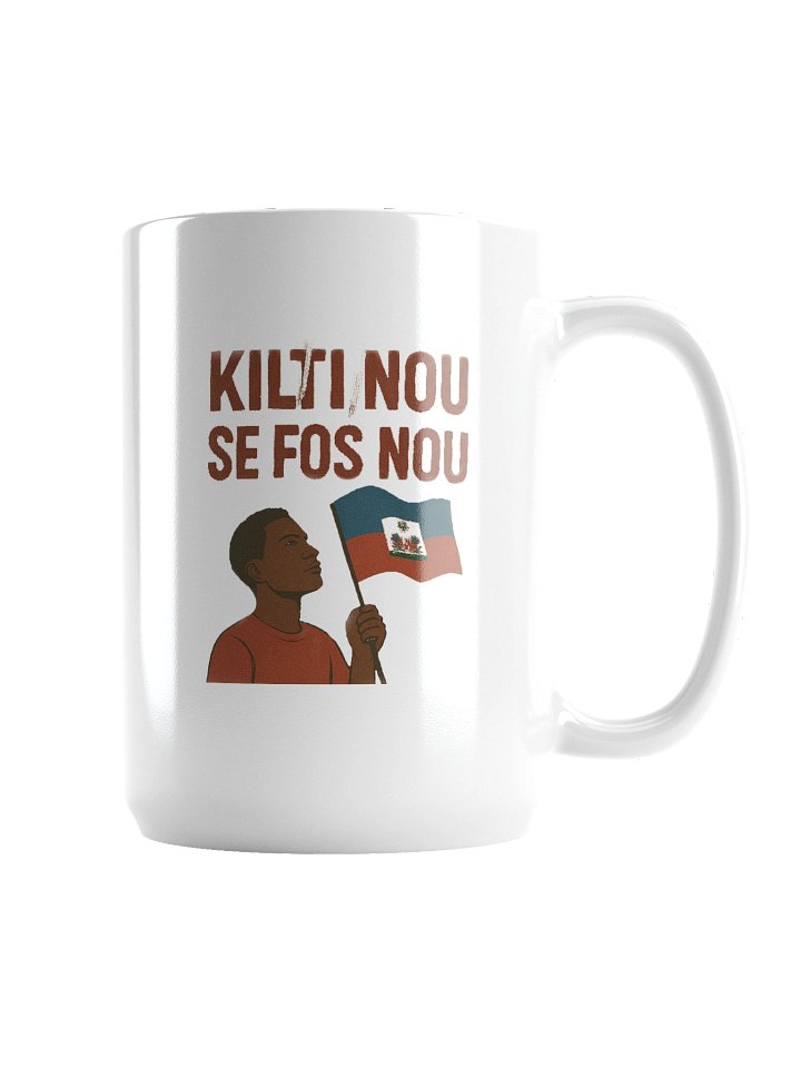 Kilti Nou Se Fòs White Glossy Mug product image (2)