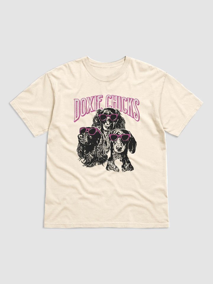 Doxie Chicks T-Shirt of a Group of Dachshunds | Funny T-Shirt for Wiener and Doxie Paw-rents product image (1)