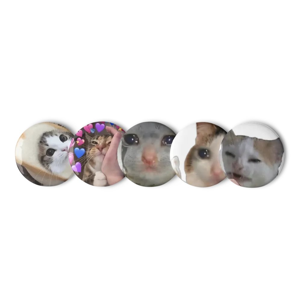 Set of Pin Buttons: Meme Cats 13 product image (3)