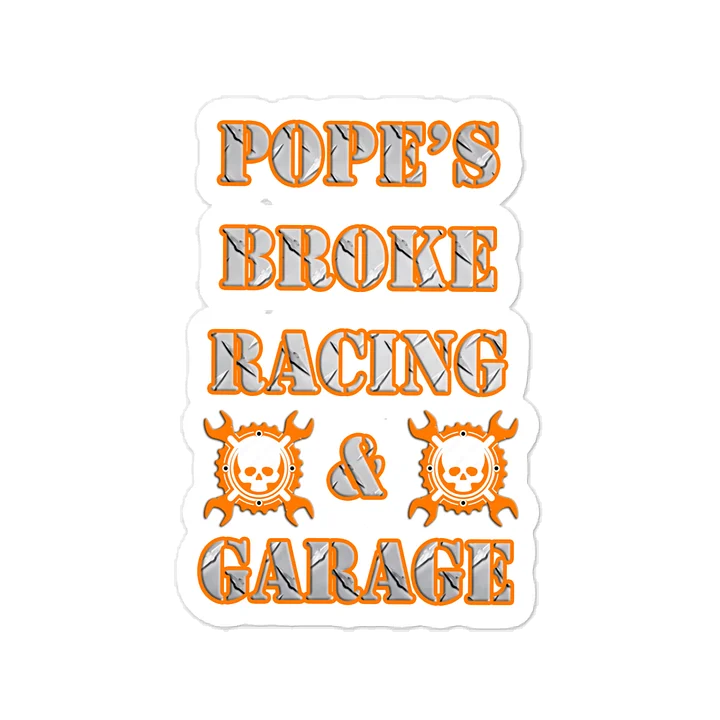 Pope’s Broke Racing Garage Skull Decal product image (1)