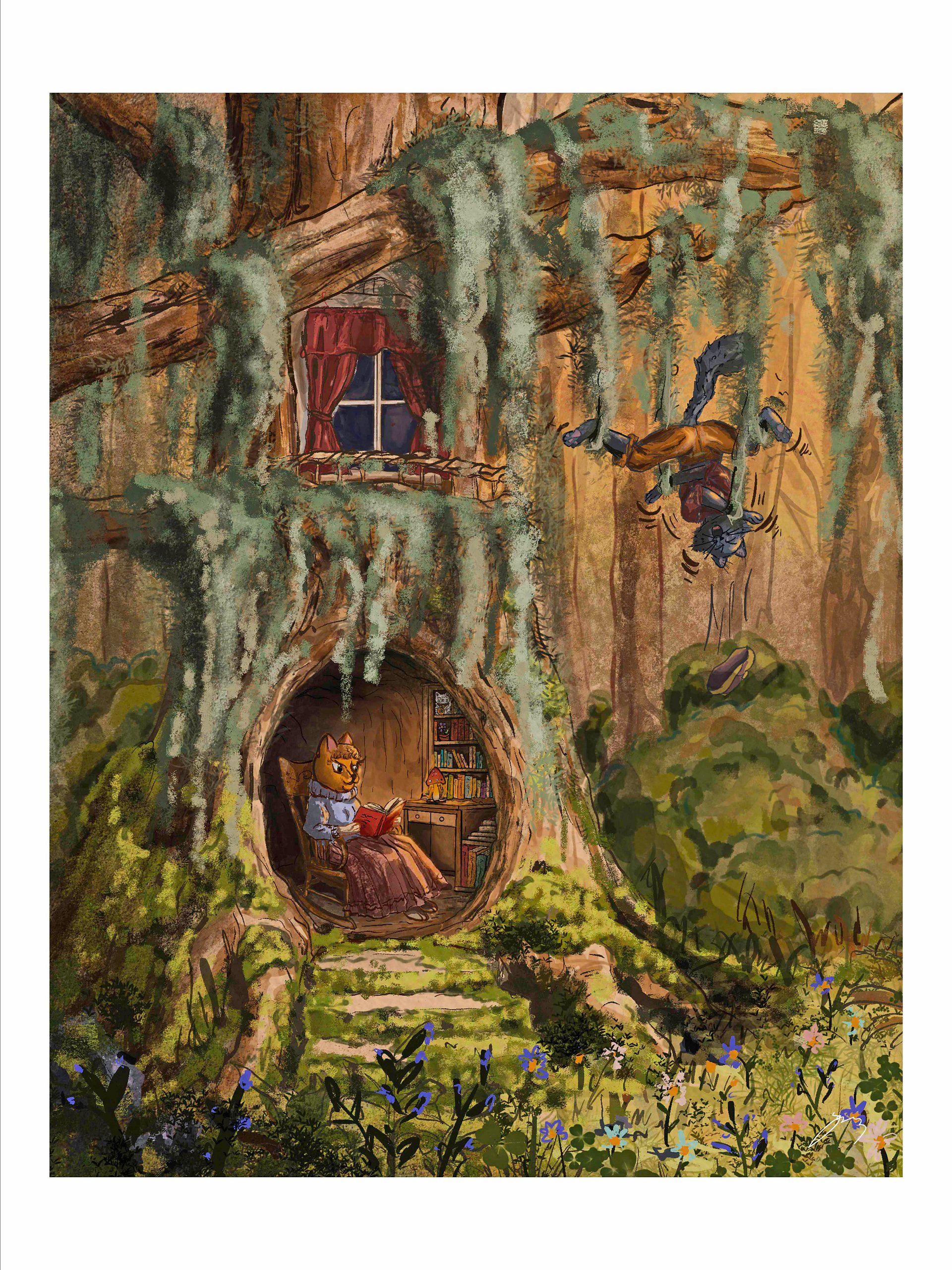 Woodland Animalbnb Print product image (1)