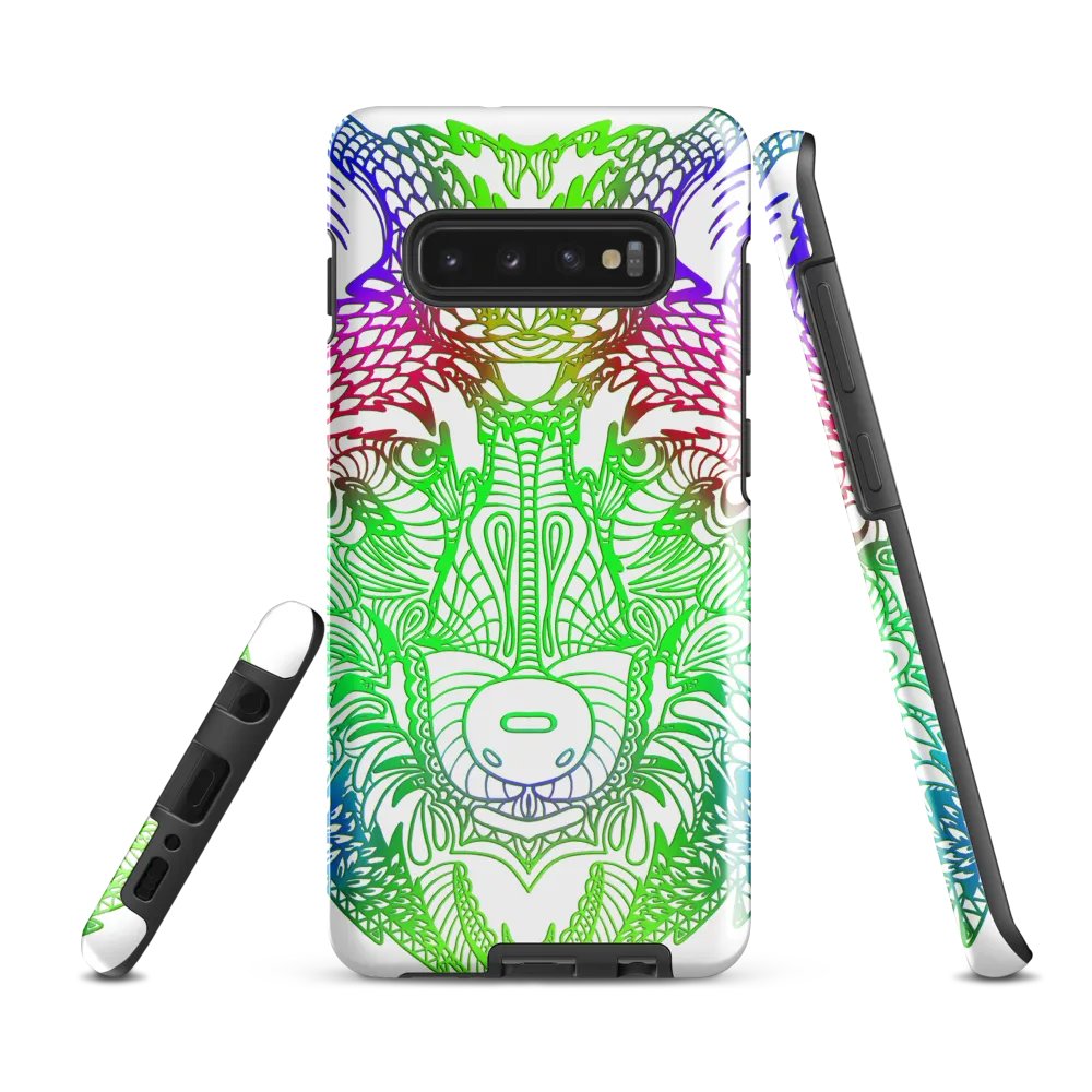 Wolf Head Green Mandala Phone Case product image (3)
