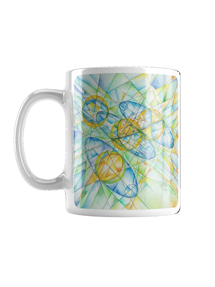 Poinsot's Paper Spaceship 2+3 - Gyroscope Physics Geometric Drawings Mug product image (1)