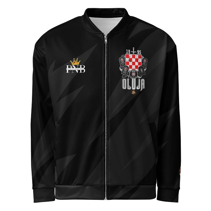 PNB Brand Print Bomber Jacket Oluja1995 product image (1)