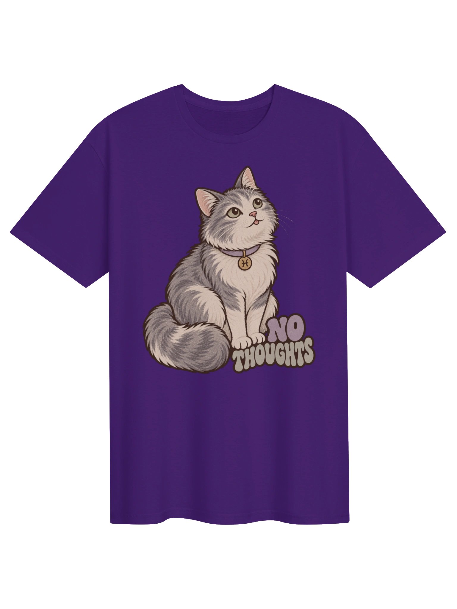 Pisces No Thoughts Cat Zodiac T-Shirt product image (1)