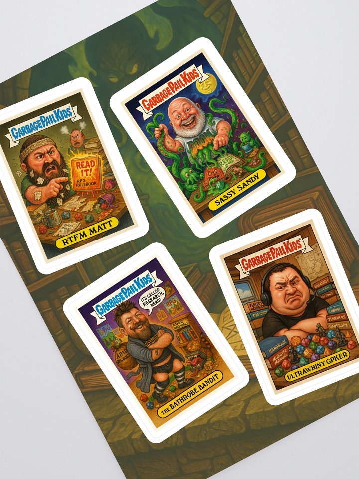 GPK Parody Sticker Sheet [TTRPG Twitter Edition] Sheet 8 product image (1)