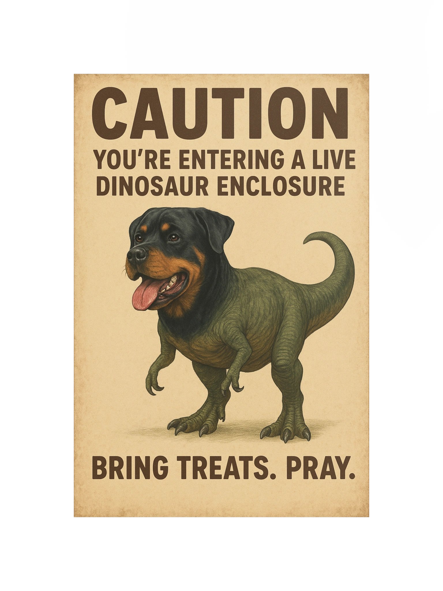 Caution Rottosaurus Enclosure Poster product image (10)