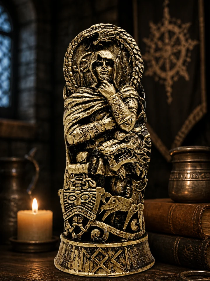 The Armored Kingdom Loki's Mischief Carved Deceiver Statue-Norse Mythology Decor product image (1)