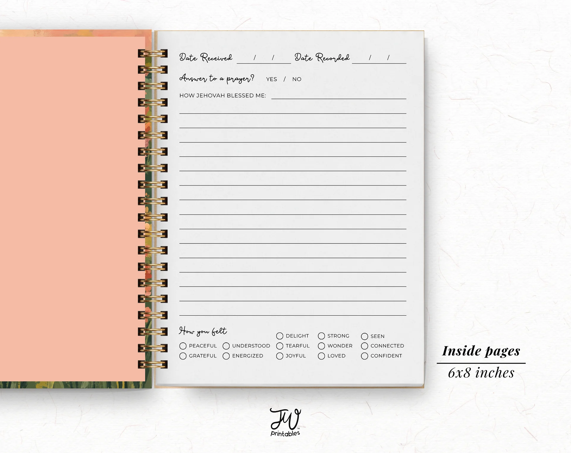 My Blessings From Jehovah Prompted Journal product image (2)