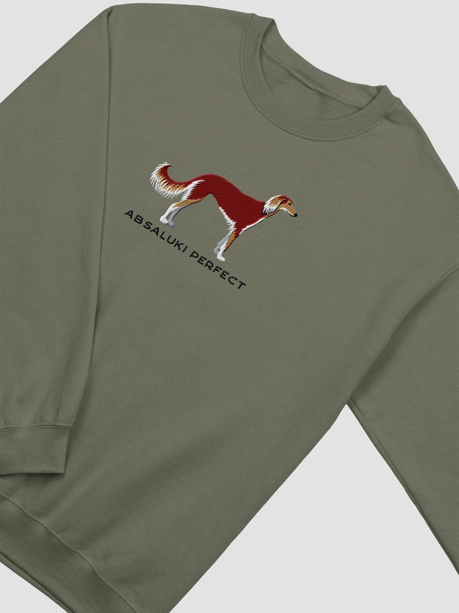 Absaluki Perfect Sweatshirt (Embroidered) of a Saluki(Chocolate) product image (6)