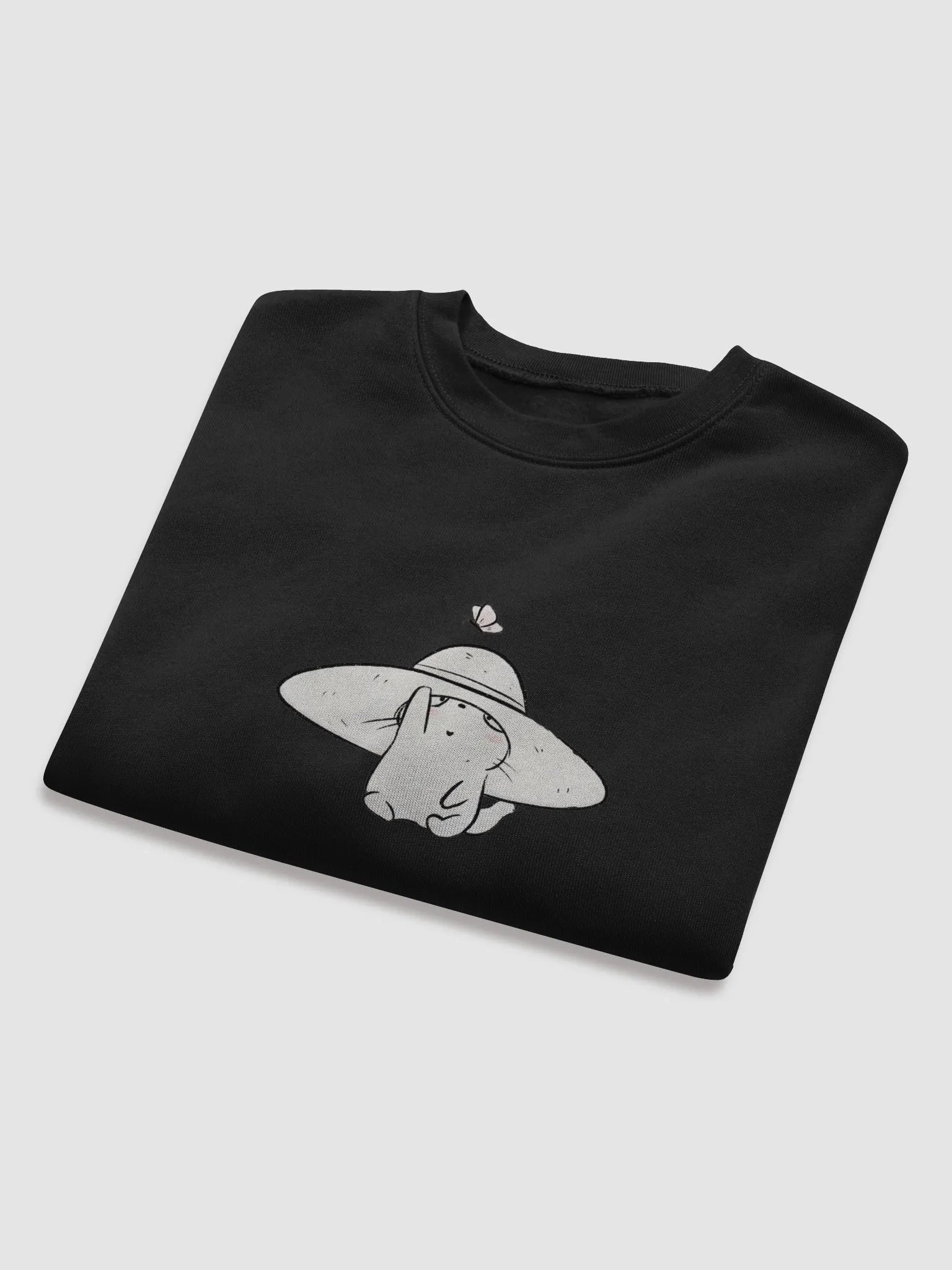 Butterfly Hat Cat Crop Sweatshirt product image (39)