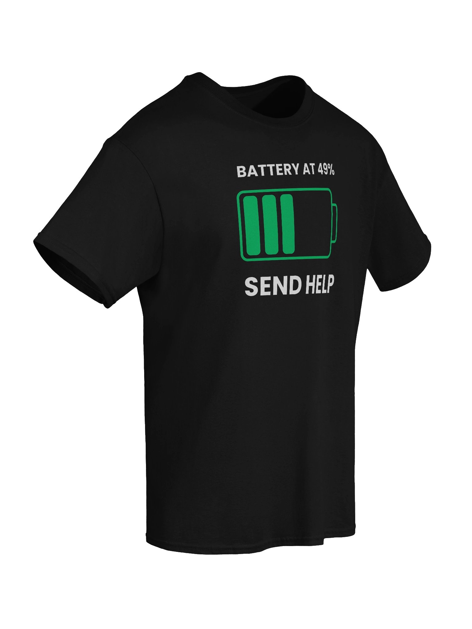 Battery At 49%. Send Help | Heavy Cotton Tee product image (2)
