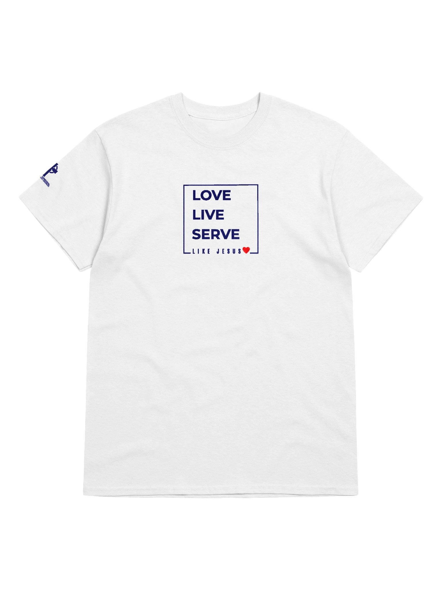 Embroidered Love. Live. Serve. Like Jesus T-Shirt product image (4)