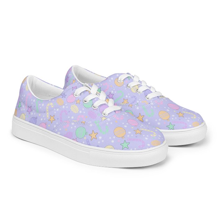 Christmas Pastel Lace-Up Canvas Shoes product image (2)