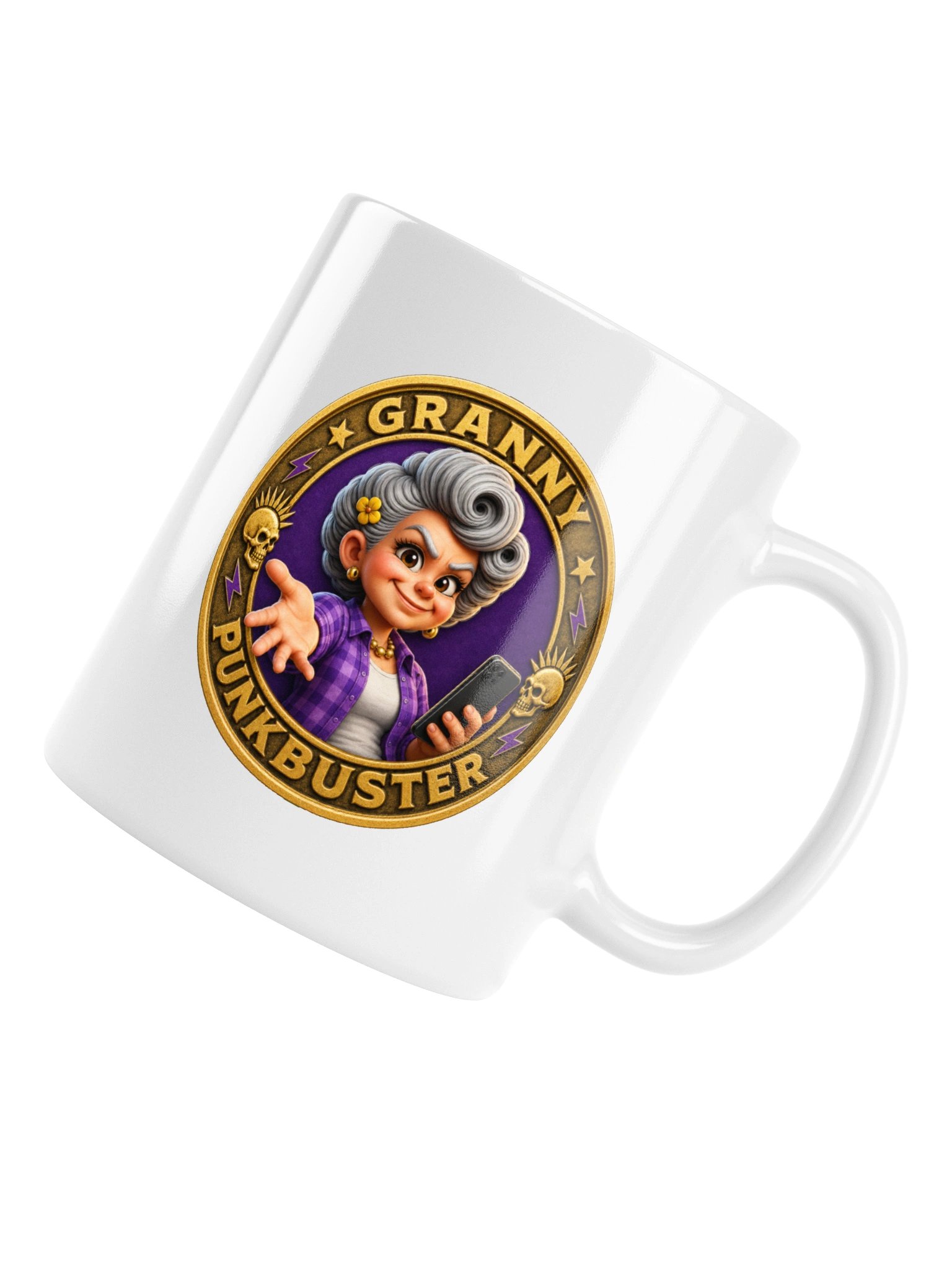 Granny Punkbuster White Mug product image (6)