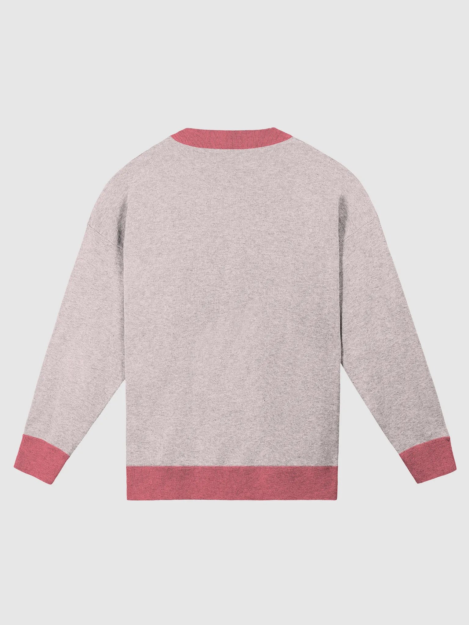 Seahorse Dreams Knit Sweater | BOURNE to Cape Cod™ Coastal Cozy | Unisex Relaxed Fit Crewneck | Colors: Hot Pink on Light Pink product image (2)