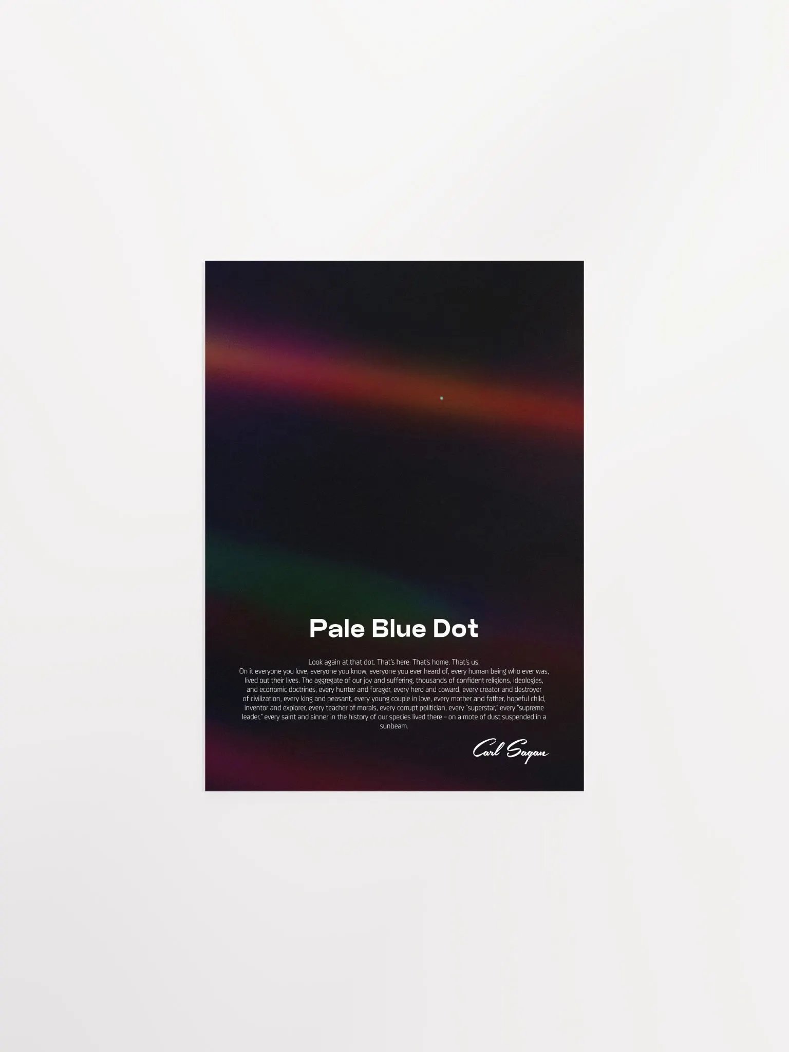 Pale Blue Dot poster, NASA Voyager 1 with Carl Sagan quote — Space poster product image (8)