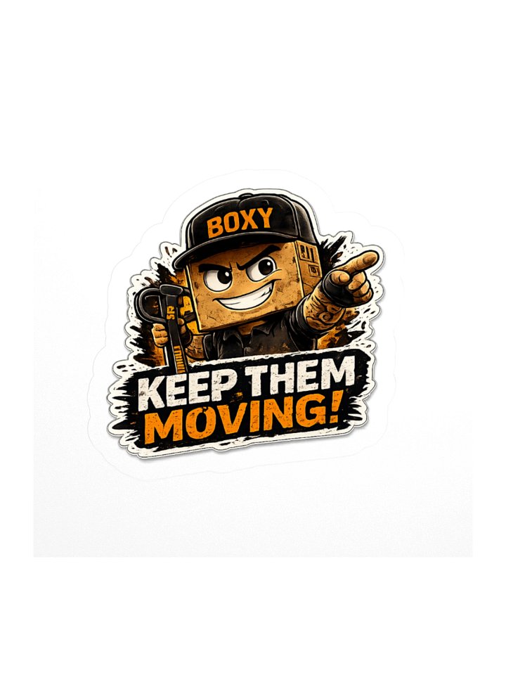 Boxey "Keep Them Moving" 3" x 3" Sticker product image (1)