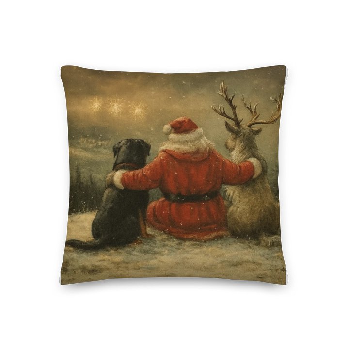 Rottweiler, Reindeer & Santa All-Over Print Pillow product image (1)