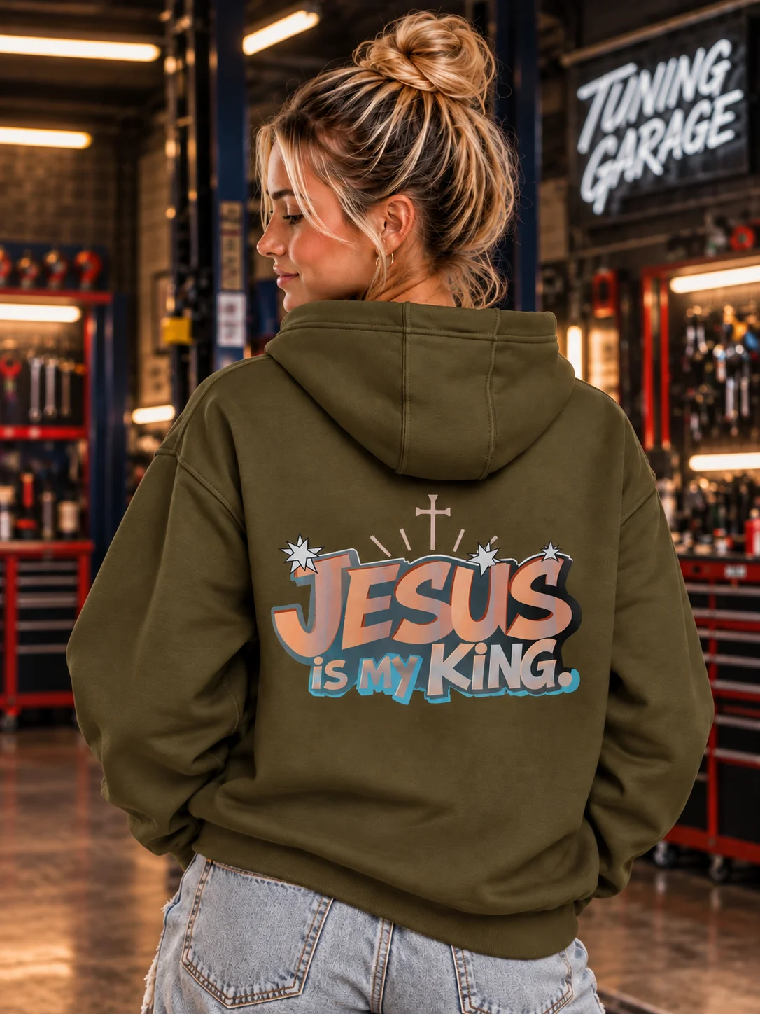 Jesus Is My King Graffiti Premium Hoodie product image (5)