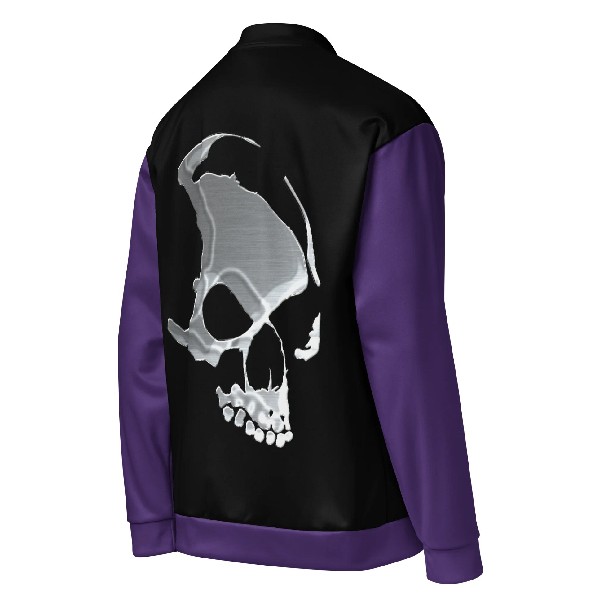 Armada Skull Purple Sleeves Bomber Jacket product image (4)