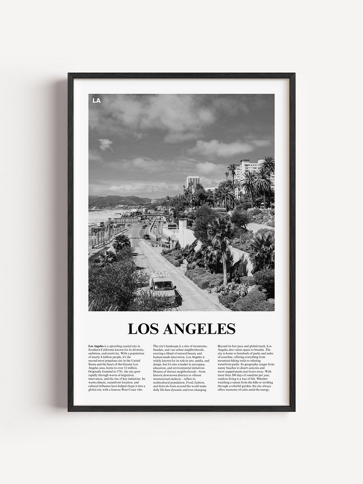 Los Angeles 03 Newspaper Poster | Framed product image (1)