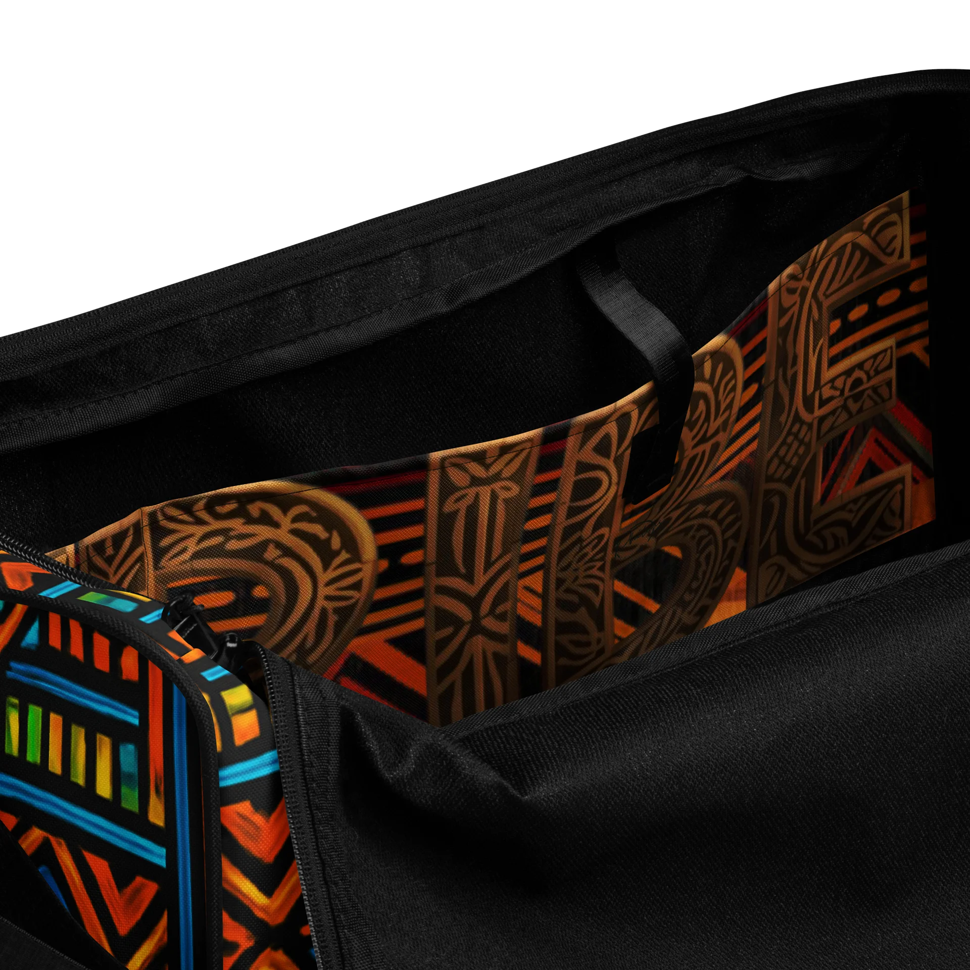 Vibrant Geometric Symphony Duffle Bag product image (6)