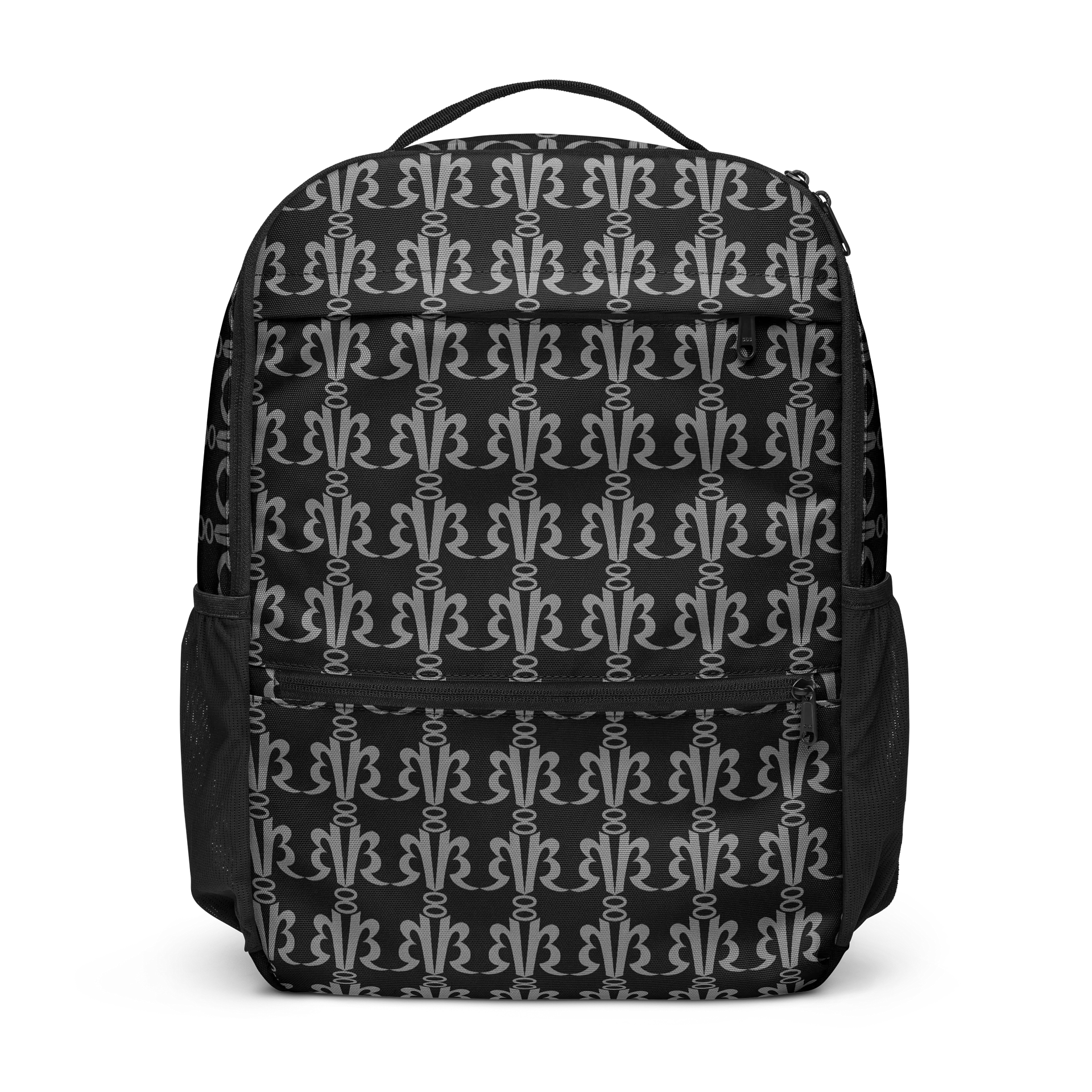HB Script Pattern Print Camo Backpack product image (1)