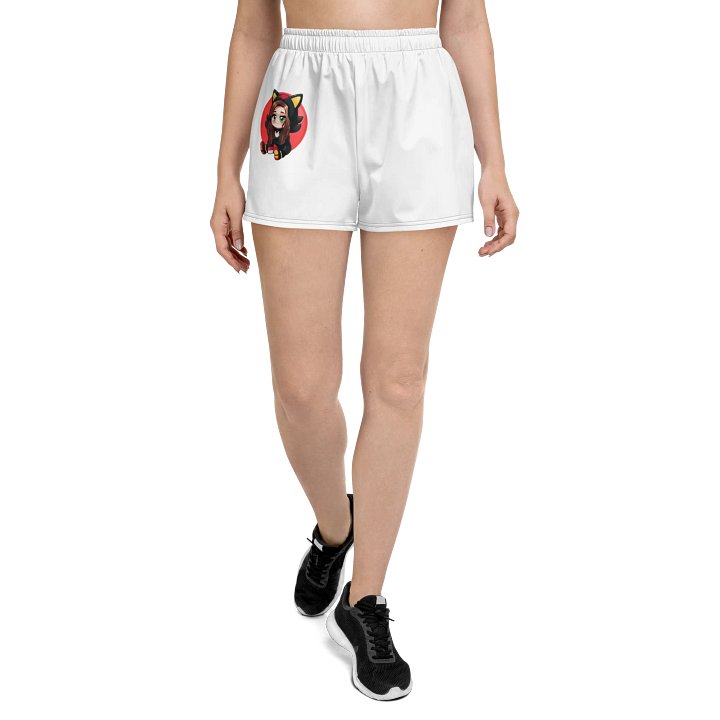 Chibi Chaos W/Red BGD Unisex Athletic Shorts product image (1)